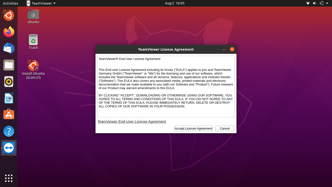where does teamviewer install in ubuntu